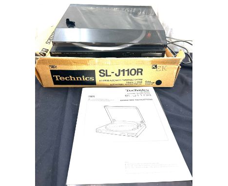 Technics Turntable model SL-J11OR, with original box, with instruction manual 