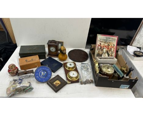 Large selection of miscellaneous includes Cigarette cards, Barometer etc 