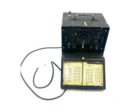 WW2 US army 1942 radio frequency transmitter, together with users code manual, untested 