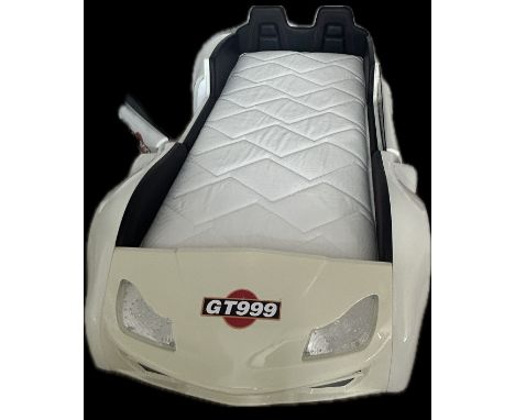 GT999 childrens car model bed, light up feature with mattress, approximate overall measurements: 99 x 53 inches, height 26 in