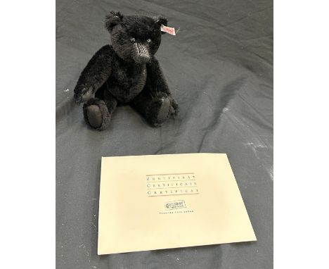 Boxed steiff teddy bear "black jack" 26 cm tall 