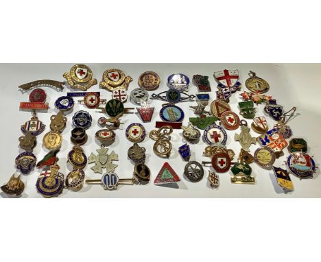 Badges - mostly enamel, various subjects, National Association Teachers of Dancing, RAF Association, British Red Cross, Boy S