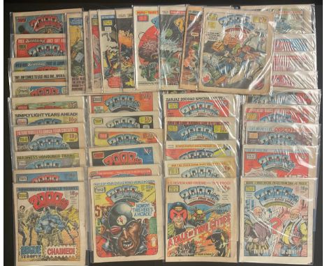 Comics - 2000 A.D. prog #264-313. Featuring Judge Dredd (1982-1983). 50 consecutive issues. British Bronze age Comics. 