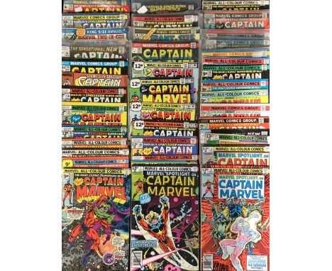 Marvel Comics - A collection of Silver to Bronze Age Captain Marvel comics including Captain Marvel #2 (1968). Qty 