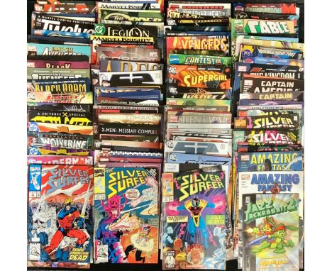 Comics - A collection of Modern age Marvel, DC and Indie comics including titles: Silver Surver, Captain America, Avengers, I