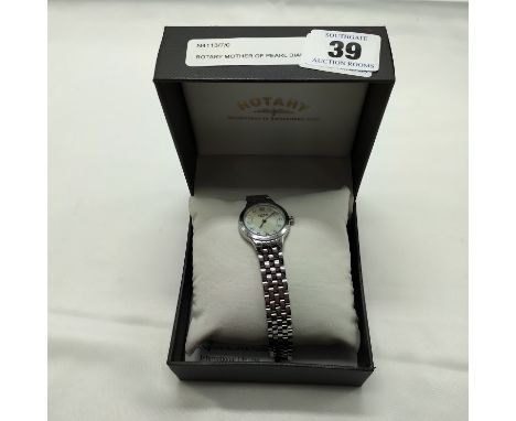 ROTARY MOTHER OF PEARL DIAL LADIES WATCH - BOXED