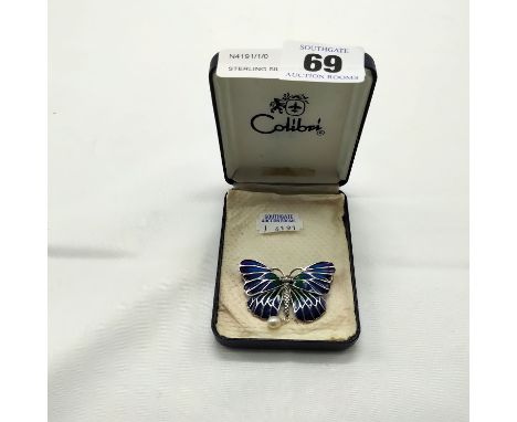 STERLING SILVER BUTTERFLY BROOCH