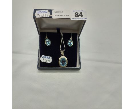 STERLING SILVER TOPAZ SET