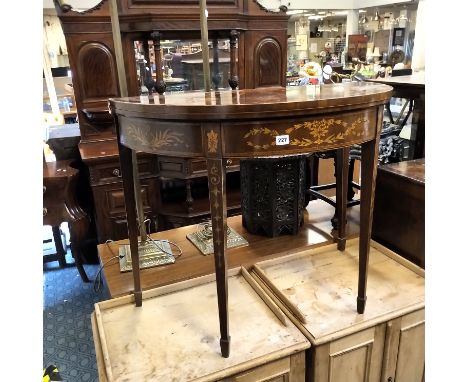 FRENCH INLAID CARD TABLE