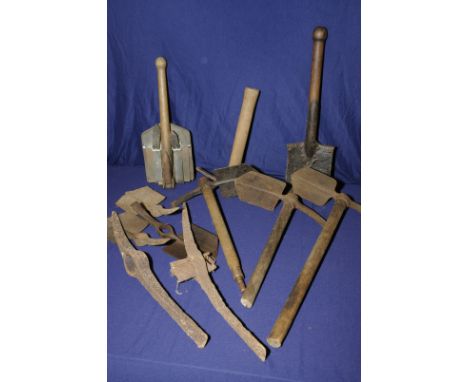Large quantity of entrenching tools and spades, all used in the trenches by the French and Germans 