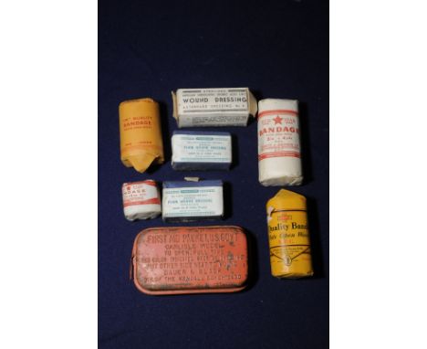 Small collection of bandages and dressing including a Carlisle unopened model 