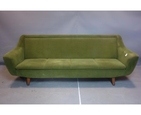 A retro 'Put-u-Up' Davenport sofa bed by Greaves &amp; Thomas of Bond Street, H.81 W.223 D.80cm 