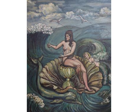 Pamela D. Marshall, 'The Birth of Venus', oil on board, signed and dated 1992 to lower right, 70 x 60cm 