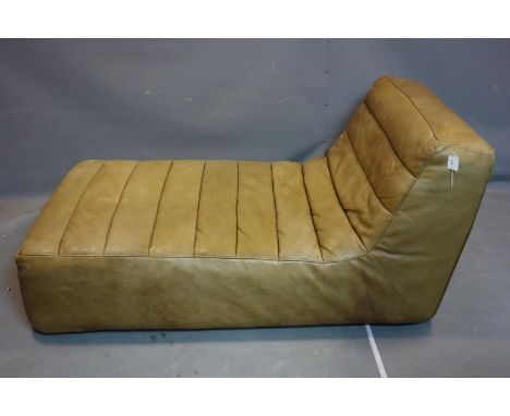 A Timothy Oulton shabby chaise sofa. L.150cm 