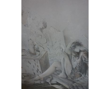 Jurgen Gorg b.1951, a limited edition lithograph, signed and numbered 83/180 in pencil, 75 x 57cm 