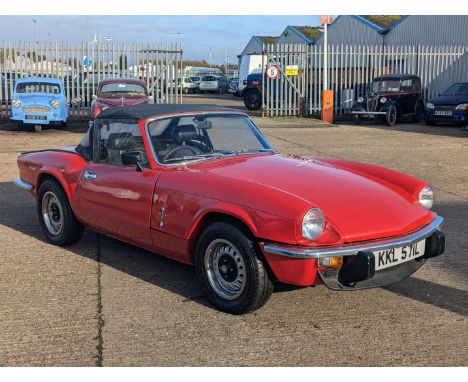 Make & Model:Triumph, Spitfire Date of Reg:KKL571L Colour:Red cc:1493  Fuel Type:Petrol Mileage:70604 Transmission:manual Sum