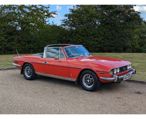 Make & Model:Triumph , Stag  Date of Reg:HWA909N Colour:Red cc:2997  Fuel Type:Petrol Mileage:50545 Transmission:manual Summa