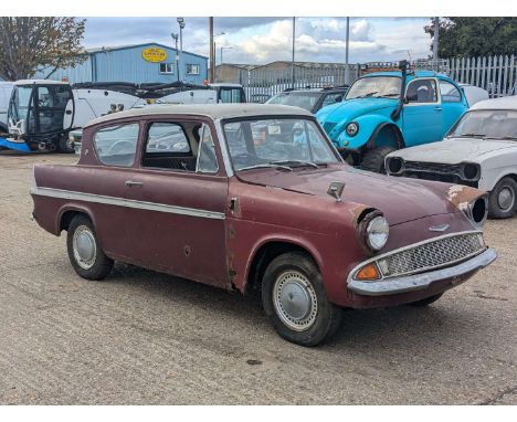 Make & Model:Ford , Anglia Super  Date of Reg:CJP234D Colour:Maroon cc:1198  Fuel Type:Petrol Mileage:31720 Transmission:manu