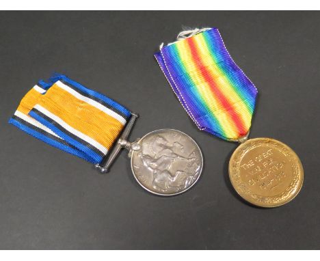 BWM & Victory Medal to 1896 Pte R Smith North Somerset Yeomanry. GVF (2)