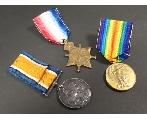 1915 Star Trio to 15352 Pte Frederick Charles Ludditt 15th Hussars. Killed In Action 30/3/1917. Born Chiswick, London. Buried