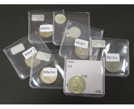 GB Sixpences (7): 1864, 1881, 1880, 1897 x2, 1902 and 1920, VF to AU, dealer's ex stock, total ticket £442