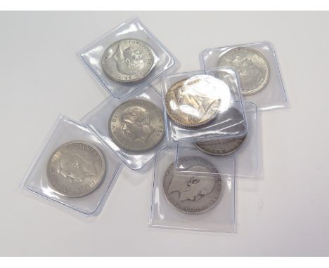 GB Halfcrowns (7): 1825, 1893, 1904, 1915, 1929, 1934 and 1938, F-EF, dealer's ex stock, total ticket £328