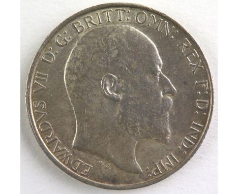 Florin 1904 GVF with a few light bag marks under magnification