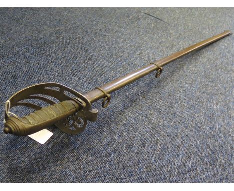 Victorian Volunteer Rifles, officers sword, with metal scabbard
