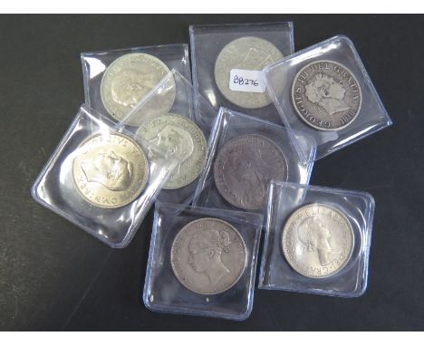 GB Halfcrowns (8): 1818, 1886, 1901, 1925, 1928, 1935, 1950 and 1955, F to UNC, dealer's ex stock, total ticket £317