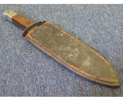 WW2 Fairburn Smatchet with scabbard as used by the British and American Special Forces including SOE and the SAS. This piece 
