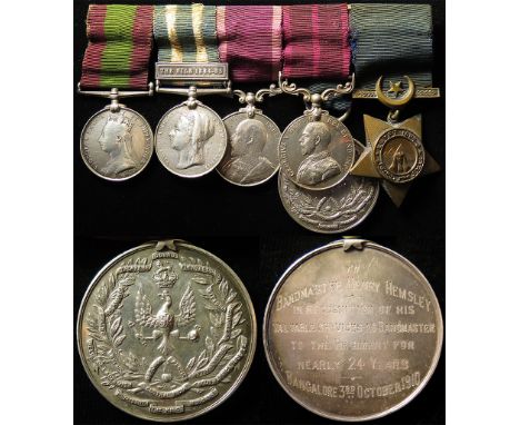 Hemsley group- Afghanistan Medal (69B/2803 Bandmr H Hemsley 1/18th Regt), Egypt Medal undated with bar The Nile 1884-85 (2805