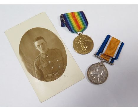 WW1 BWM & Victory medals to 3-0387 Pte G E K Sundock the Queens Reg also served R Fus