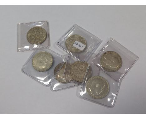 GB Florins (7): 1901, 1902 matte, 1902, 1913, 1916, 1921 and 1930, GF to GEF, dealer's ex stock, total ticket £322