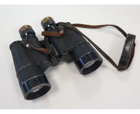 German WW2 pair of Dienstglas 10x50 army binoculars complete with strap and eye lens cover