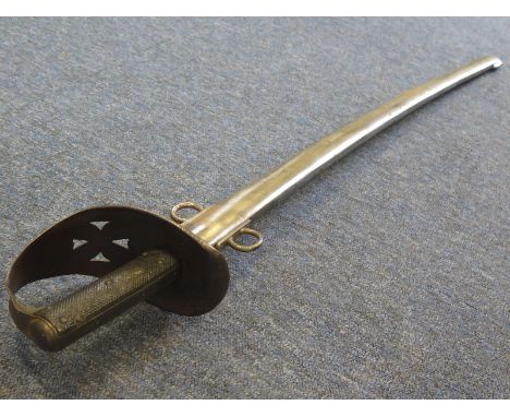 1885 pattern British cavalry troopers sword with various stampings to the blade dated 1893 complete with scabbard