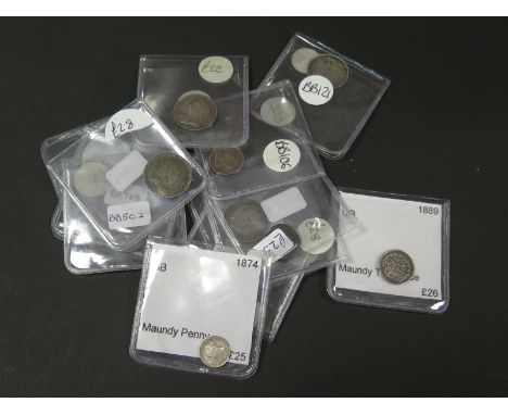 GB Maundy Oddments (13): 4d: 1877, 1894, 1896, 1899; 3d: 1762 x2; 2d: 1857, 1889, 1896, 1915; 1d: 1781, 1874 and 1900, mixed 