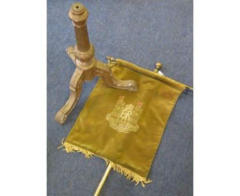 Suffolk yeomanry tapestry on stand one of two which came out of the Shrub land estate Suffolk (Buyer collects)