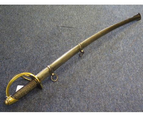 Sword: A modern copy of an American Civil War Cavalry Sabre. Spuriously marked 'AMES MFG co CHICOPEE FALLS. MASS'. & '1862, U