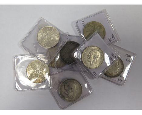GB Florins (8): 1874, 1893, 1905, 1913, 1919 x2, 1921 and 1929, F to nEF, dealer's ex stock, total ticket £309