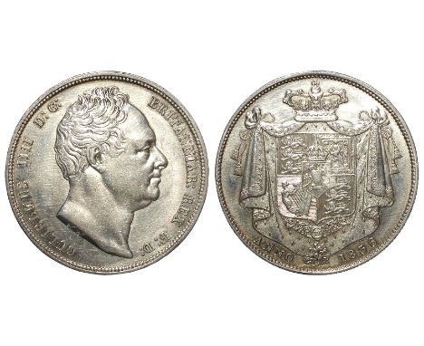 Halfcrown 1836 very light marks under magnification, EF