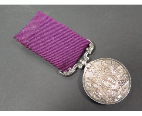 Army LSGC Medal to 804 Pte P Gordon 18th Hussars. With copy service papers. EF