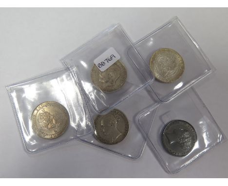 GB Shillings (5): 1838, 1853, 1897, 1911 and 1915, VF to GEF, dealer's ex stock, total ticket £330