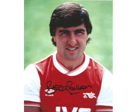 Football. Brian Talbot Signed 10x8 colour photo. Photo shows Talbot in an Arsenal kit in a close up photoshoot. Good conditio