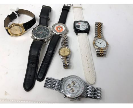 A bag of assorted wristwatches of various makes including Timex.