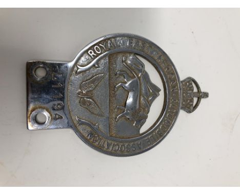 A Royal East African Automobile Association Car Mascot badge No. L1194. To the verso Property of the Royal East African Autom