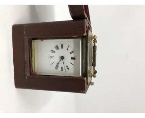 A cased brass carriage clock, Duverdrey Bloquel, France