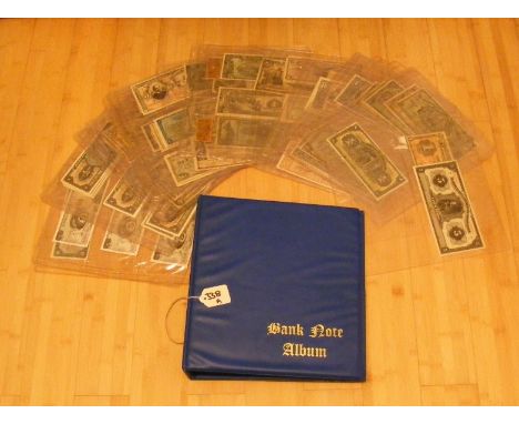 A fine collection of Mexican Bank notes in an album (60 in total) consisting of notes from independent banks and from the Ban