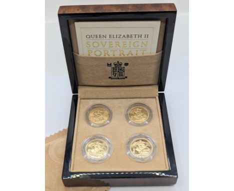 United Kingdom - Elizabeth II (1952-2022), Royal Mint, 'Queen Elizabeth II Sovereign Portrait Collection, comprising of Four 
