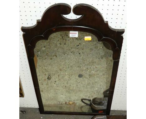 A Chippendale style walnut framed wall mirror, h.71cm 