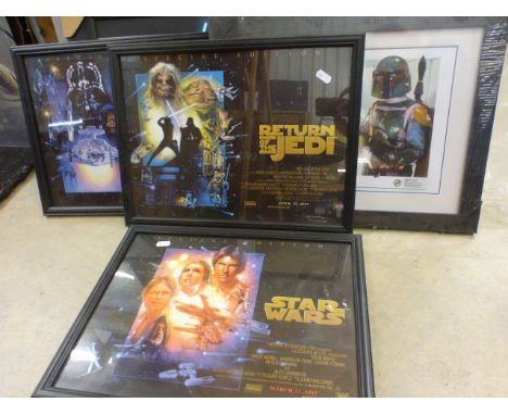 Memorabilia - Collection of Film and TV related items to included eight Star Wars framed and glazed prints, hologram prints f